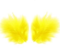 Yellow Marabou Feathers - Small