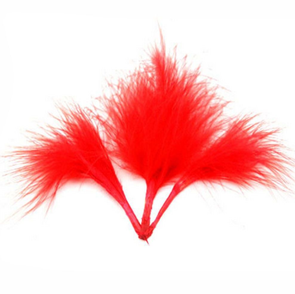Red Medium Marabou Feathers