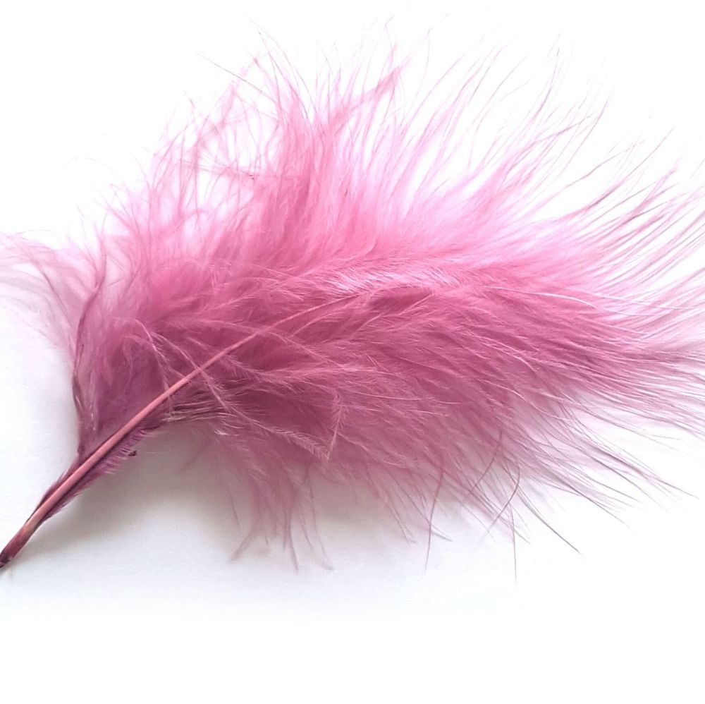 Mauve Pink Marabou Feathers 