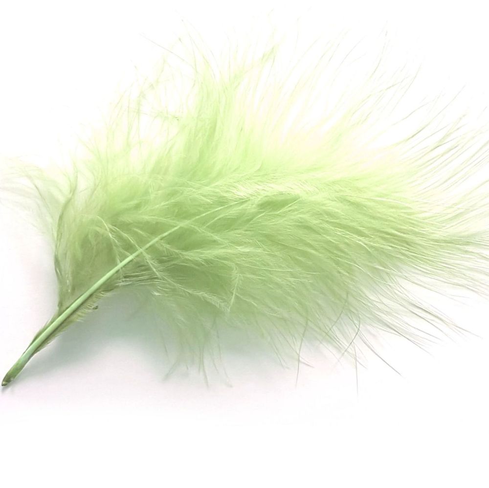 Pale Green Feathers, Large Marabou