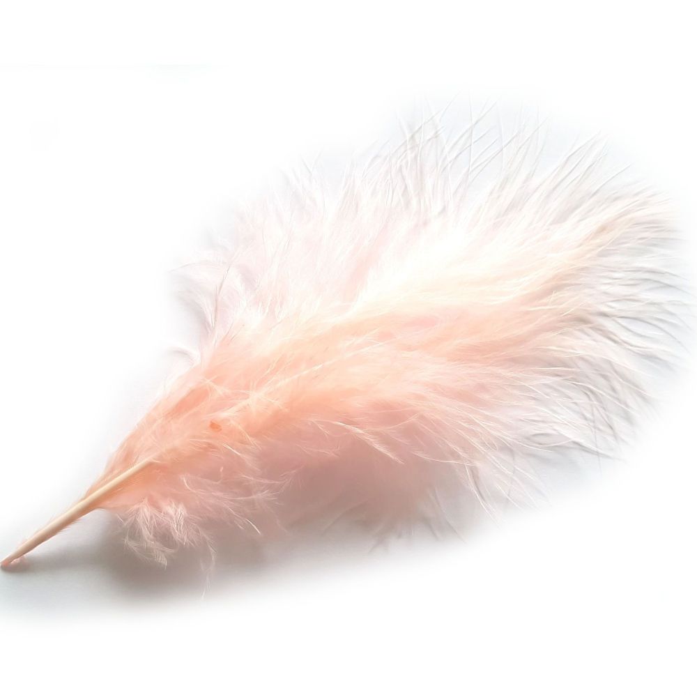 Peachy Pink  Marabou Feathers 