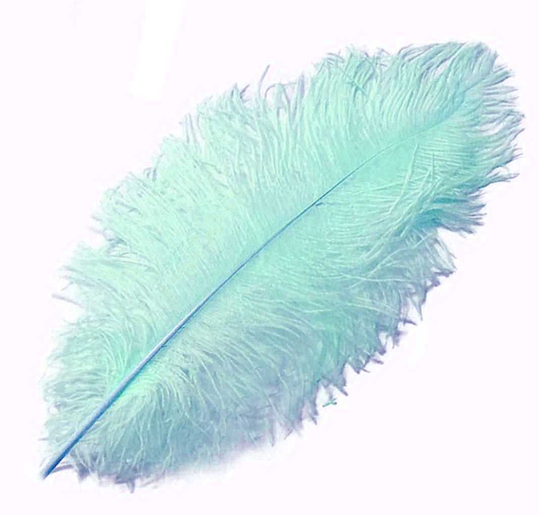 Pale Sea Blue Ostrich Feather