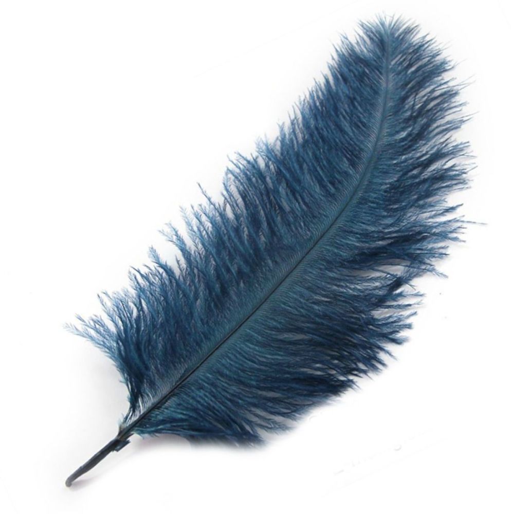 Deep Teal Ostrich Feather