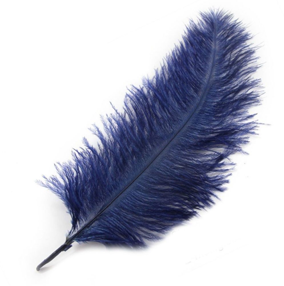 Navy Blue Ostrich Feather