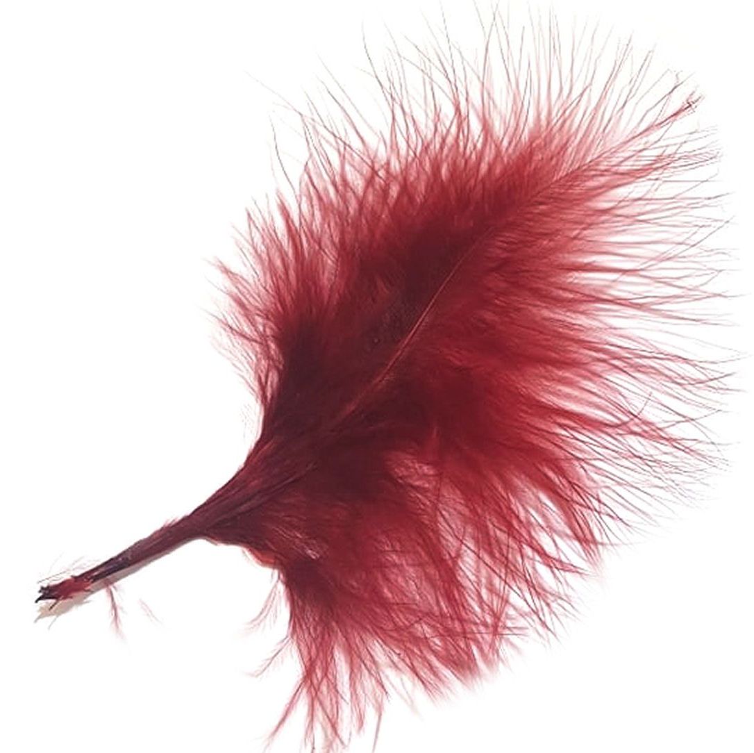 Deep Red Marabou Feathers 