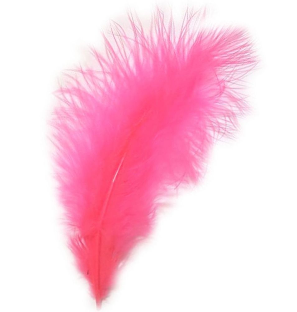 Hot Pink Feathers, Medium Fluffy Marabou