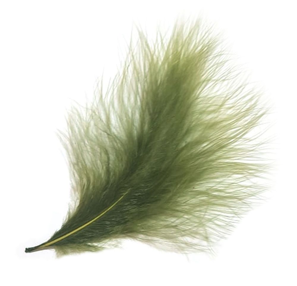 Olive Green Marabou Feathers