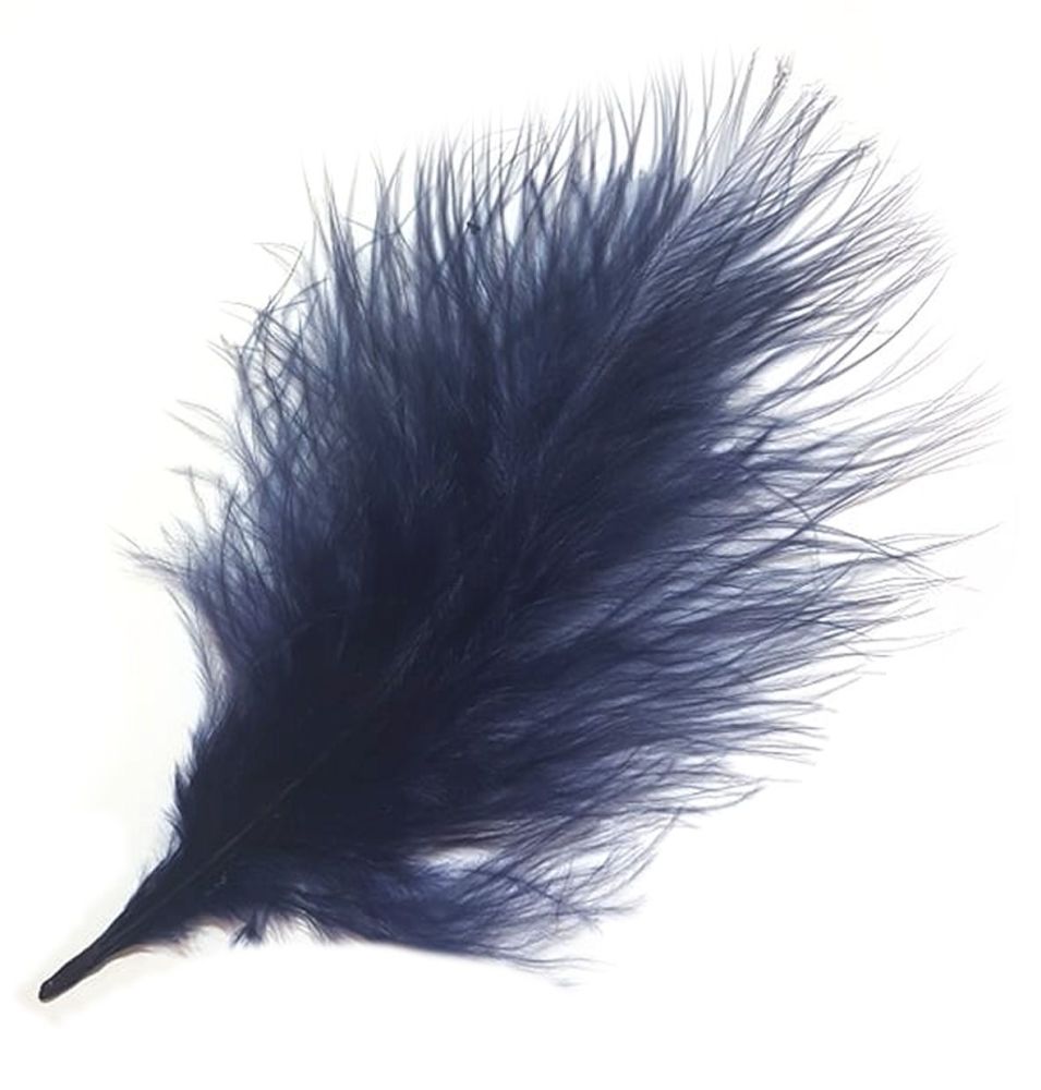 Navy Blue Marabou Feathers