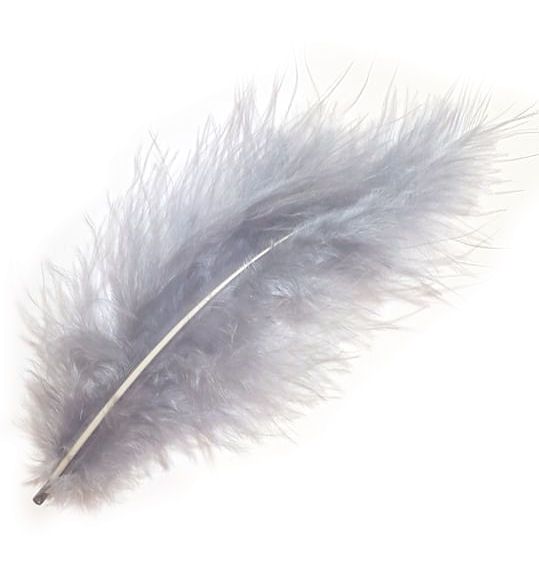Silver Large Marabou Feathers 