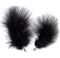 Black Marabou Feathers - Small