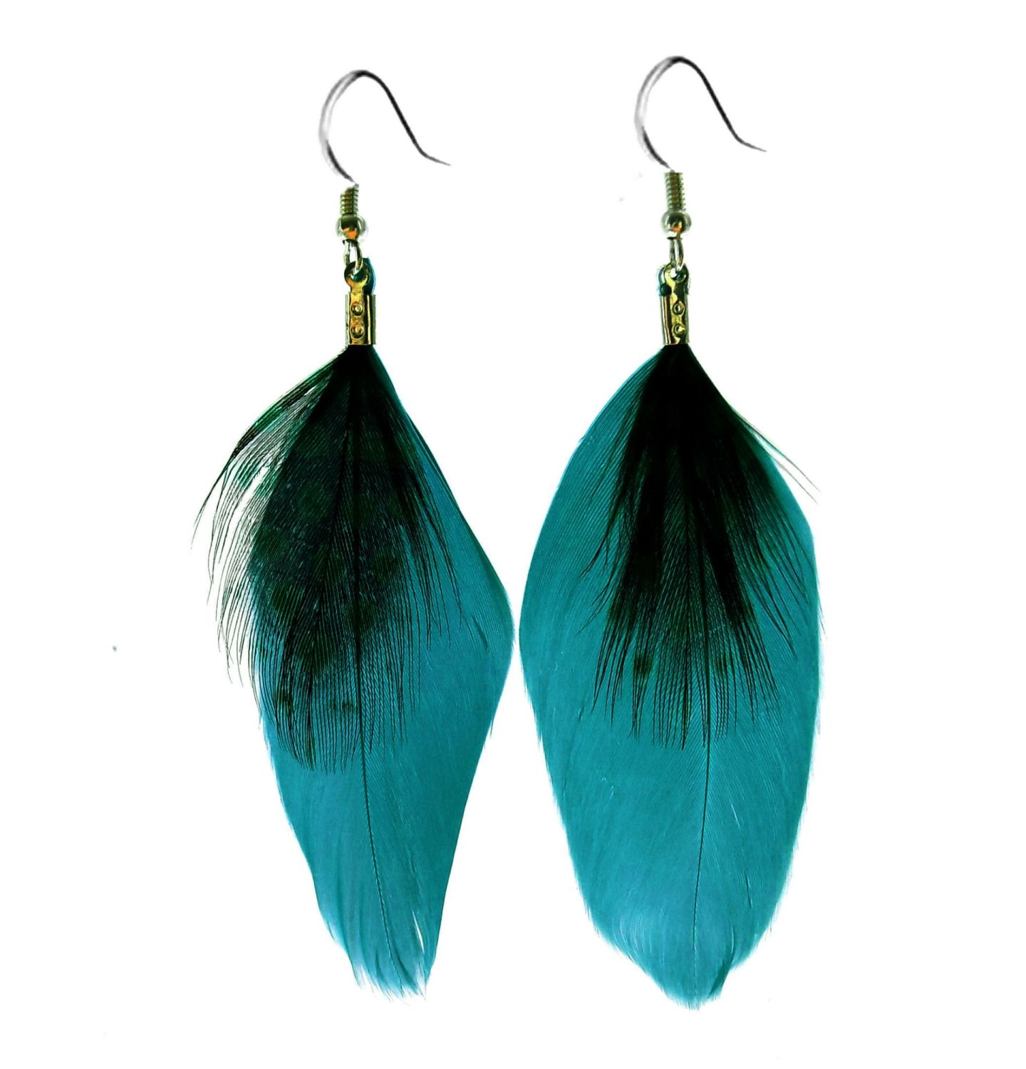 Teal Feather Earrings Teal Feather Earrings
