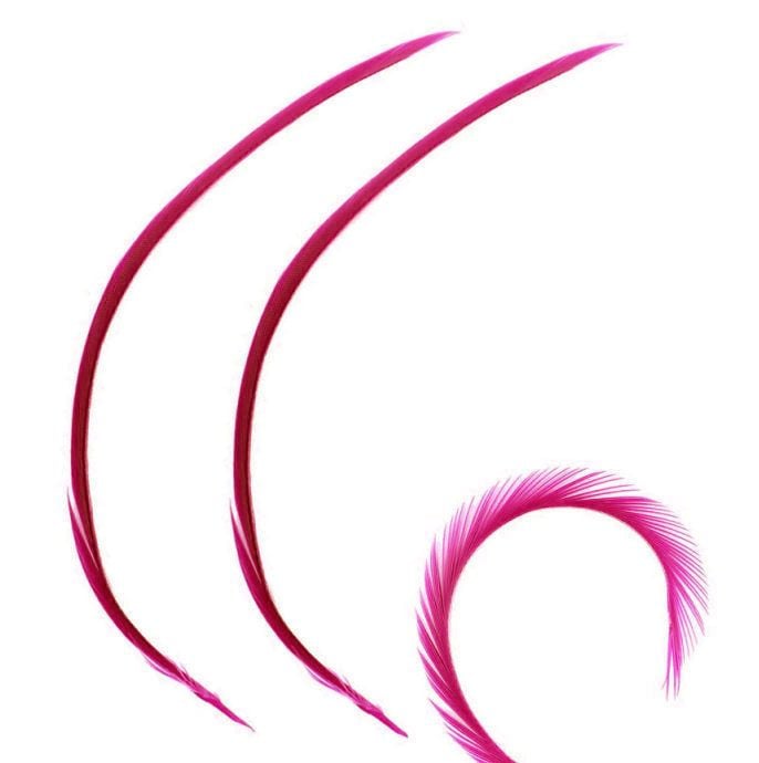 Dark Pink Goose Biot Feather 