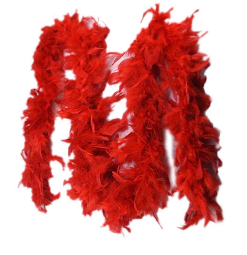 Red Feather Boa Fashion Accessory