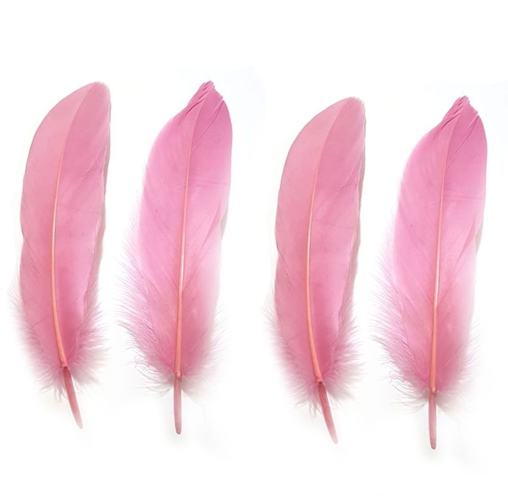 Ballet Pink Goose Quill Feathers x 4 