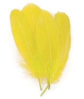 Yellow Parried Goose Pallette Feathers x 5