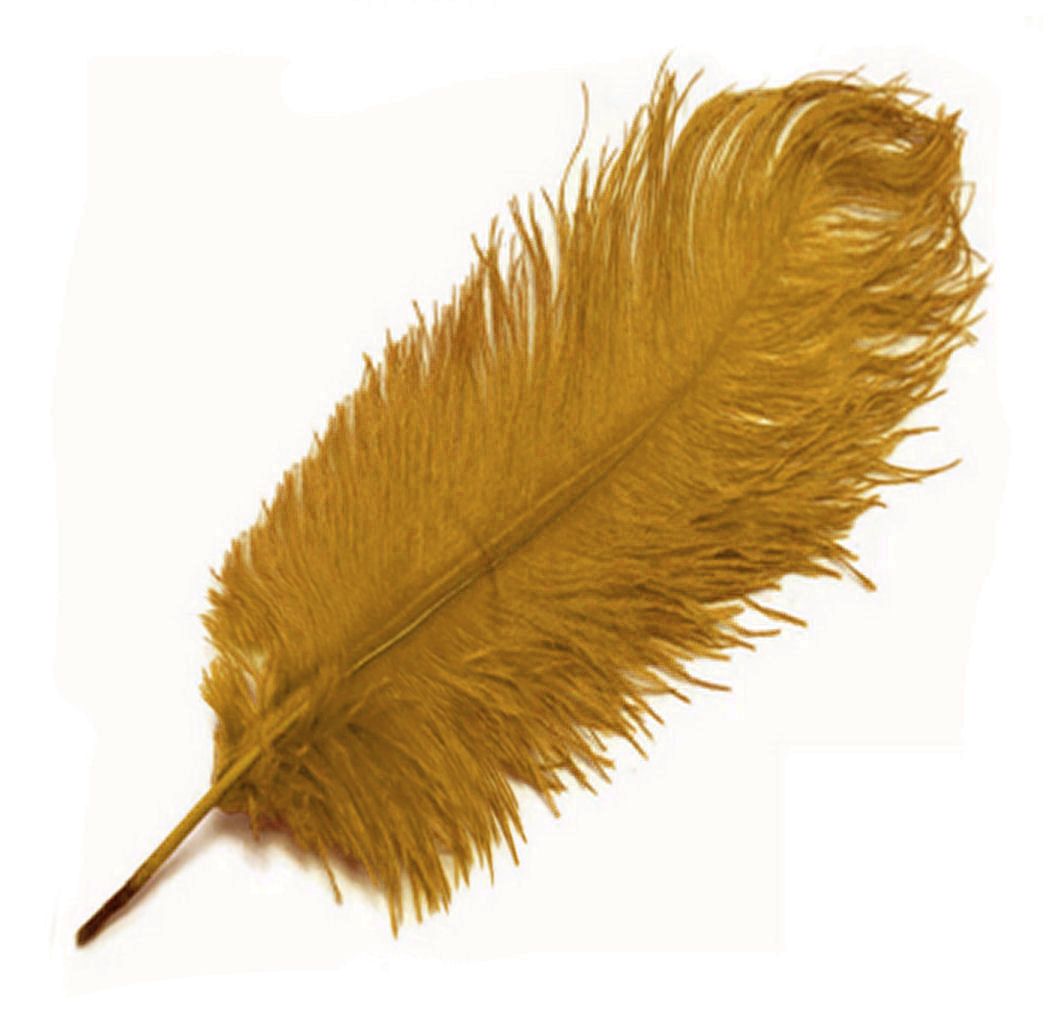 Mustard Yellow Ostrich Feather