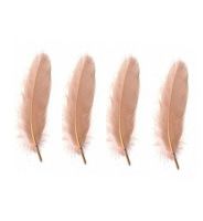Goose Satinette Feathers in Dusky Rose Pink x 10