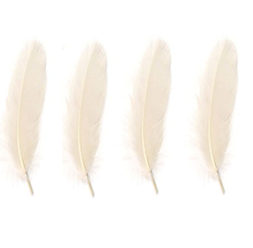 Goose Satinette Feathers in White