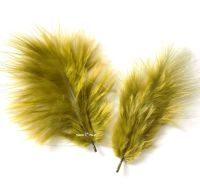 Olive Moss Green Marabou Feathers - Small