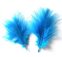 Deep Turquoise Marabou Feathers - Small