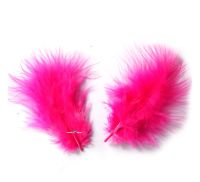 Shocking Pink Marabou Feathers - Small