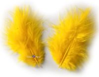 Golden Yellow Marabou Feathers - Small