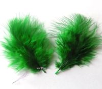 Kelly Green Marabou Feathers - Small