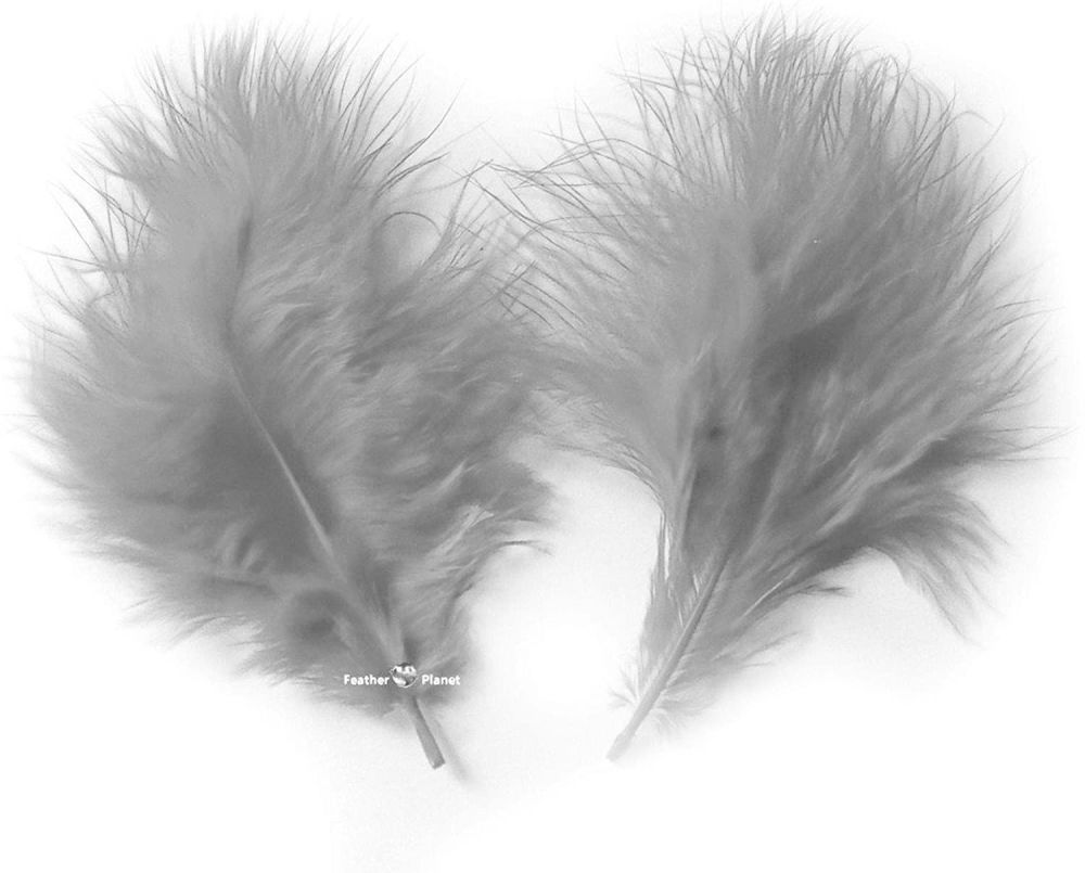 Silver Marabou Feathers - Small