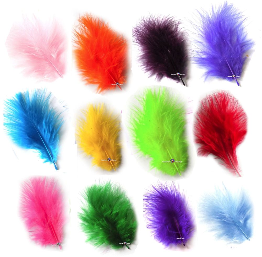 Assorted Marabou Feathers, Small Feathers