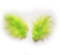 Lime Green Marabou Feathers - Small