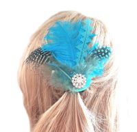 Turquoise Feather Hair Clip