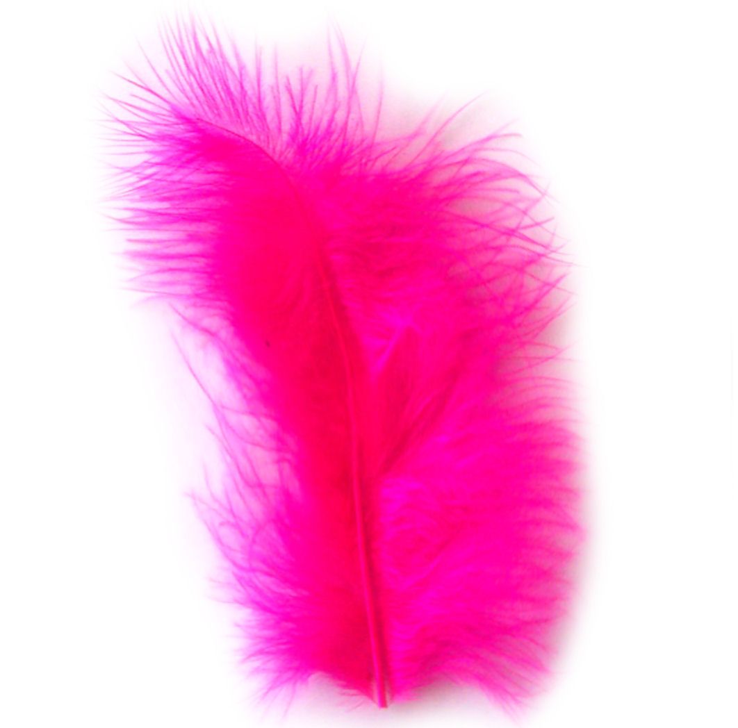 Shocking Pink Medium Marabou Feathers