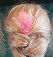 Pink Feather Hair Grip 