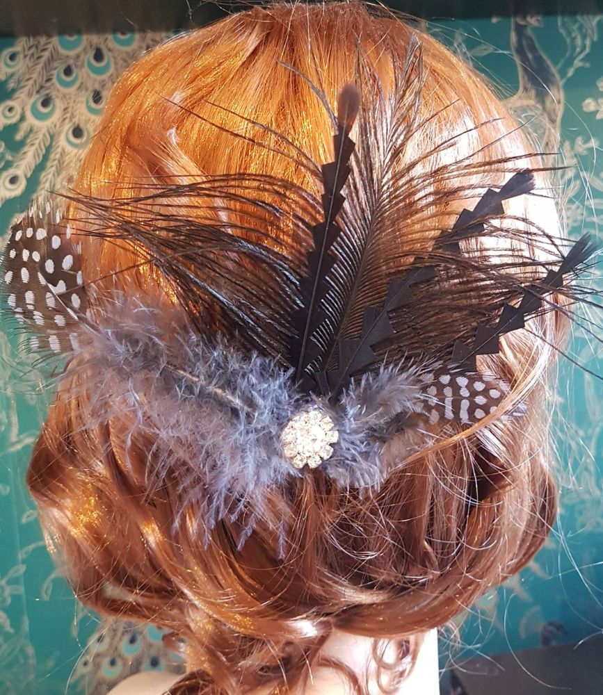 Black Feather Hair Accessories 