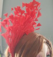 Red Feather Headband Fascinator Hair Piece
