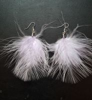 Lilac Marabou Feather Earrings