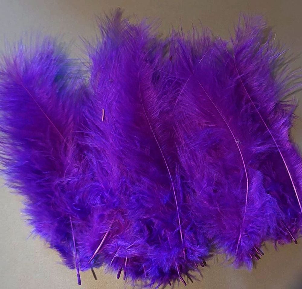 Regal Purple Medium Marabou Feathers (Seconds)
