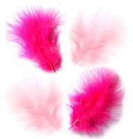 Pinks Mix Marabou Feathers - Small