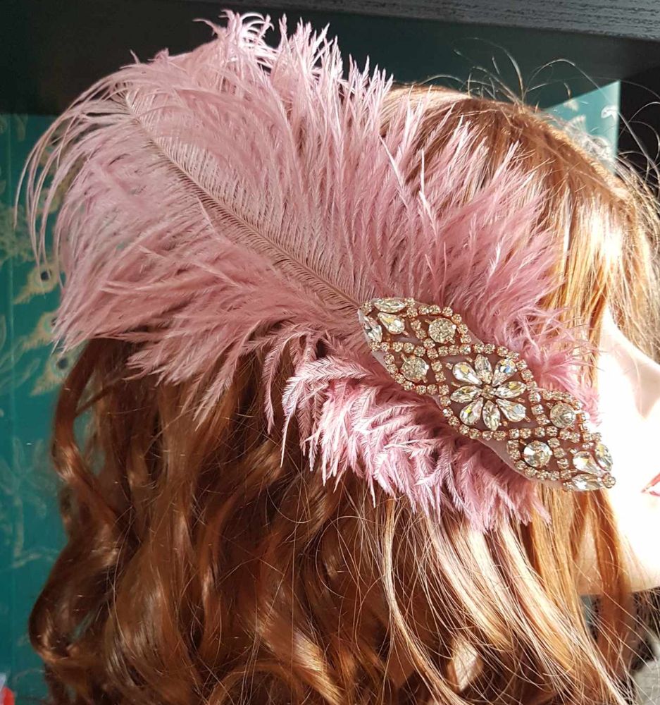 Pink Feather Hair Accessories