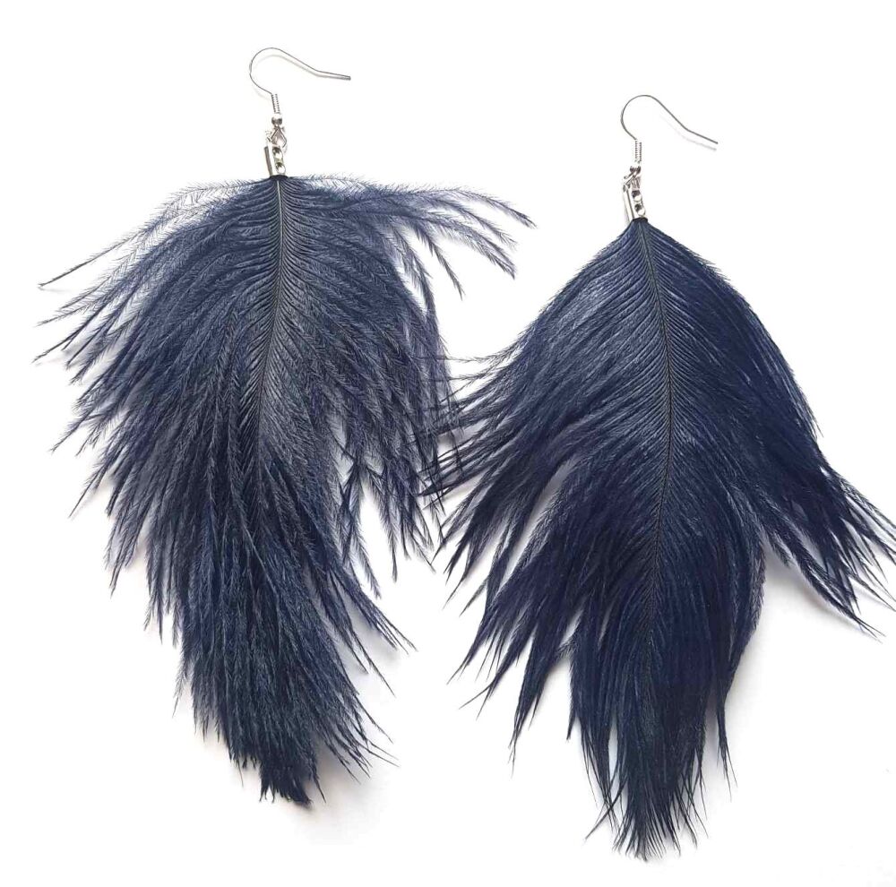 Recycled Ostrich Feather Earrings | Carnicycle