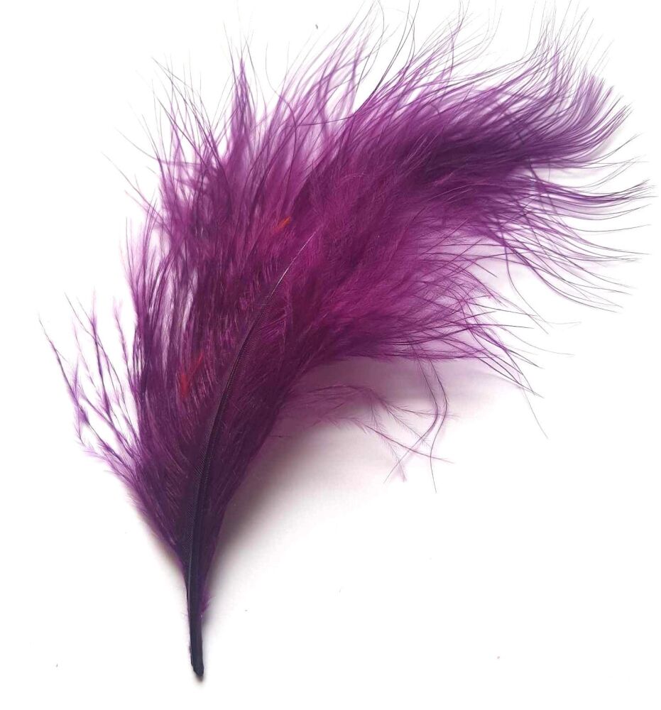 Purple Feathers 1/4 Lb PURPLE Turkey Marabou Short Down 