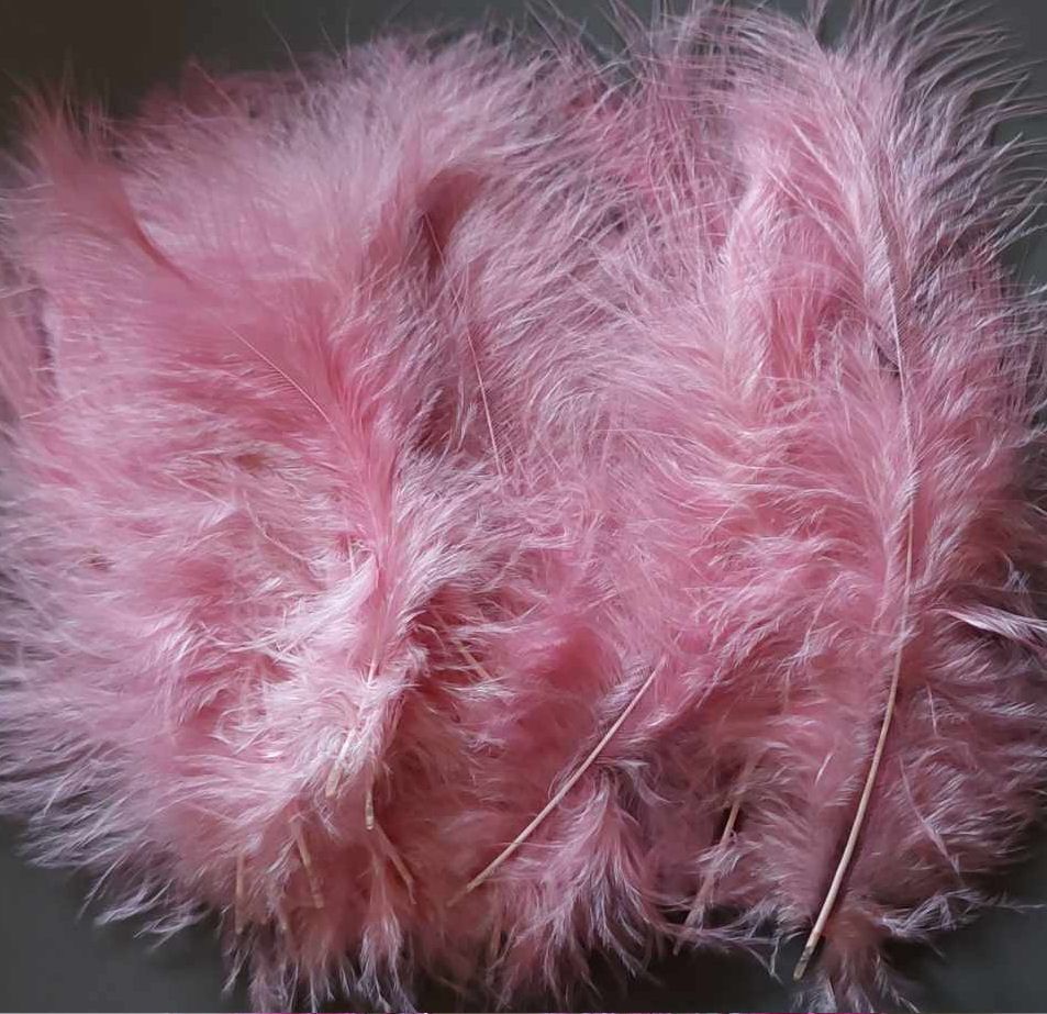 Rose Pink Medium Marabou Feathers (Seconds)
