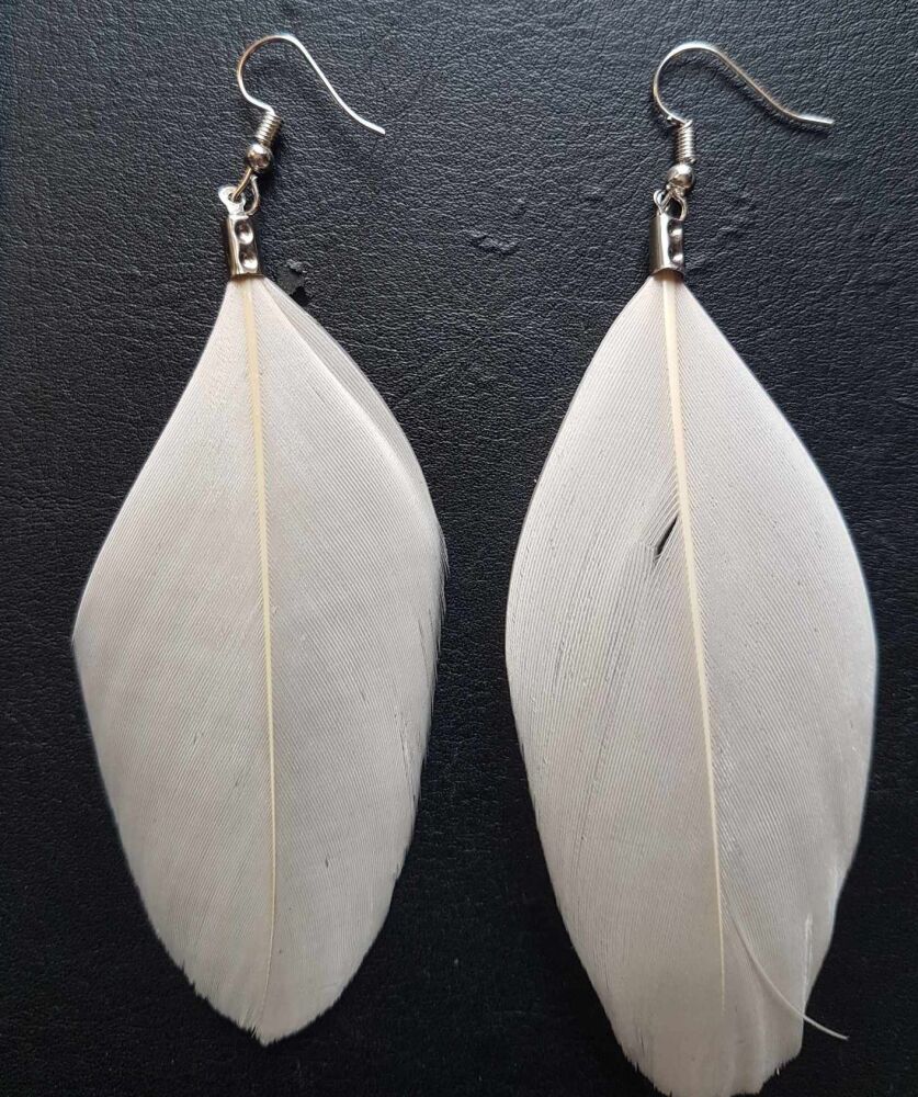 Ivory Feather Earrings