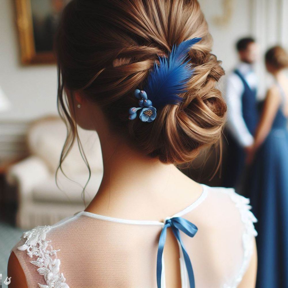 Feather Hair for Bridesmaids and Flower Girls