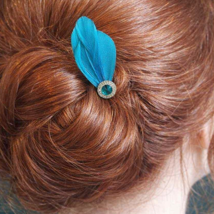 Feather Hair for Bridesmaids and Flower Girls