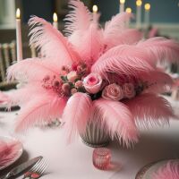 Candy Pink Ostrich Feather