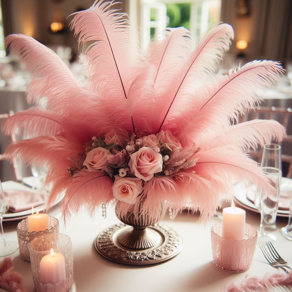 Baby Pink Ostrich Feather