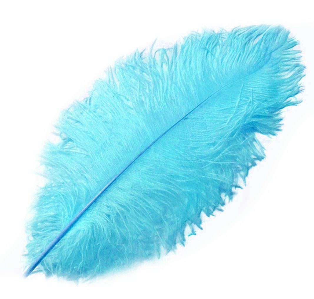 Aqua Blue Ostrich Feather