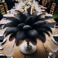 Black Ostrich Feather