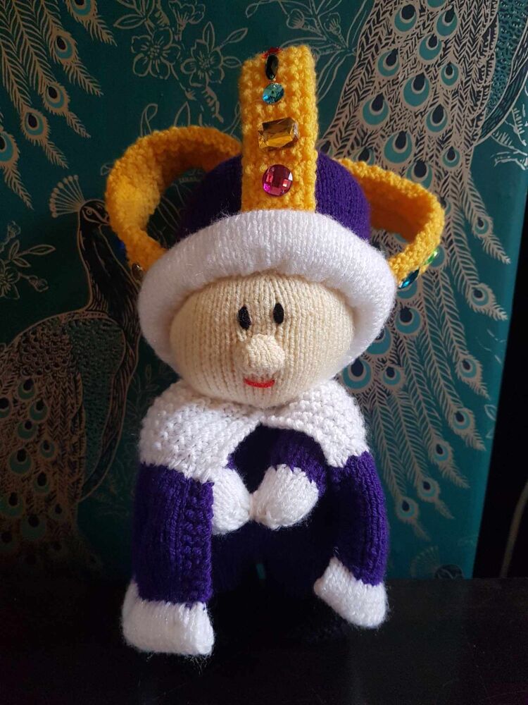 King Charles III Doll in Purple